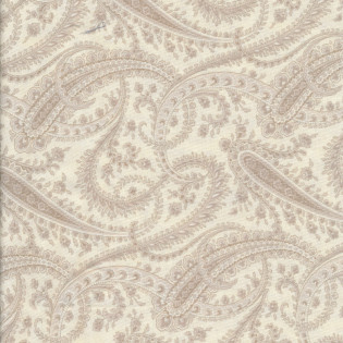 Látka MODA Holly Woods - smetanová s béžovými paisley