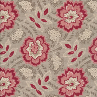 Látka MODA FG Chateau De Chantilly - velký motiv na šedé