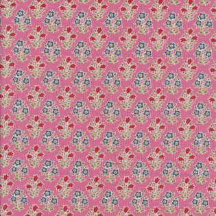 FQ Tilda Jubilee Farm Flowers Pink