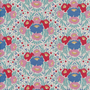 Látka Tilda Jubilee Autumn Bouquet Teal