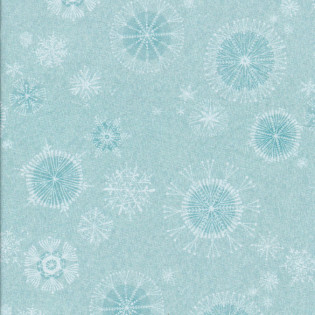 Látka Cori Dantini - Snow Fun - modrá s vločky