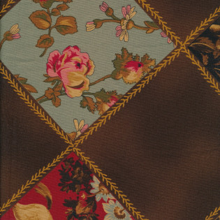 Látka MODA Fabrics - Dominique II, hnědý patchwork