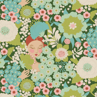 Látka Tilda Wallflower Green