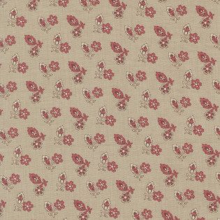 FQ MODA FG Joie De Vivre - červené kvítko na béžové