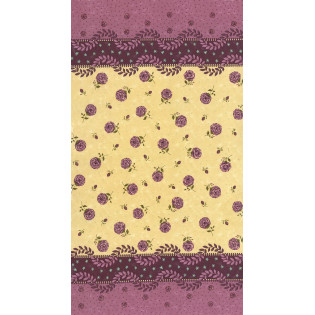 Látka MODA - Prints Charming - panelová látka fialovo/smetanová