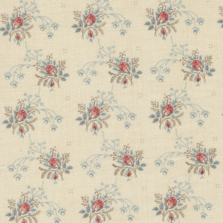 Látka MODA FG - Fleur De Paris - poupě na smetanové