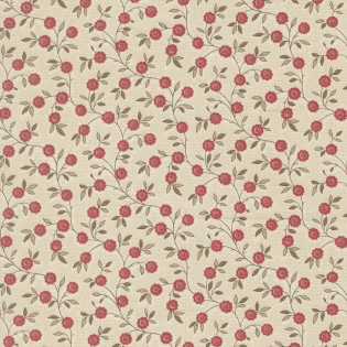 Látka MODA FG - Fleur De Paris - květinová liánka na smetanové