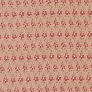 Látka MODA FG - Fleur De Paris - koso s kvítkem na růžové